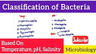Classification of Bacteria Based on Temperature, pH and Salt | Microbiology @biotechnotebook