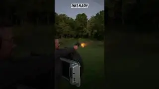 Shooting at dusk - muzzle flash #pistol #flash #rangeday