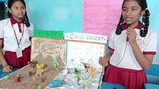 Sai Madhooksha and sreeja from 8th class, they explained difference between hot and cold deserts 