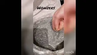 making glitter wall pva paint holographic silver slime glue sparkly DIY epic! satisfying!