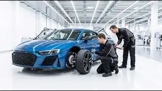 Inside Audi Factory: R8 V10 Performance Suspension & A-Arm Installation (Full Process)