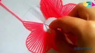 beautiful flowers embroidery||besic dorawork||diy||simple stitch||embroidery tutorial||Fencywork||