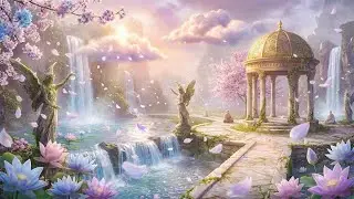 Temple of Dreams by the Eternal Waterfall | 4K Celestial Garden & Celestial Fantasy Realm
