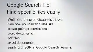 Google Search Tip Find Specific Files in Google Search Results filetype operator