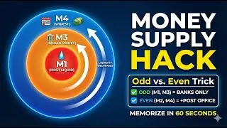 M0,M1,M2,M3,M4 Explained | Money Supply Trick You&rsquo;ll Never Forget (Water vs Ice)