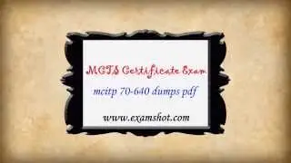 MCITP 70-640 dumps pdf download