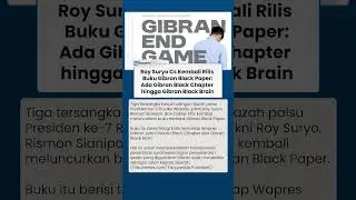 Tak Hanya Buku Gibran End Game, Roy Suryo Cs Rilis Gibran Black Chapter dan Black Brain