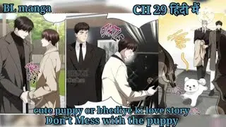 😍cute puppy aur bhedi ki love story CH 29  Yaoi Manga BL Manhwa explanation in Hindi#anime #BL love 