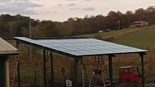 Diy solar carport using solar panels as a roof. How to save $90,000.00 on your garage.