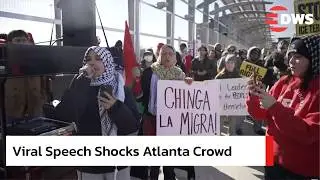 FIERCE SPEECH: Tireless Activist Demands Justice & Free Palestine During ICE Rally in Atlanta | AC14