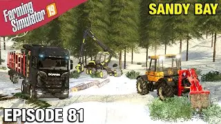 LOGGING IN THE SNOW Farming Simulator 19 Timelapse - Sandy Bay Seasons FS19 Ep 81
