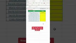 How to extract the first name from email address in Excel! #excel