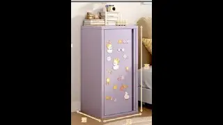 Iron cabinet single door storage cabinet living room narrow gap cabinet Metal Cabinet Side Table