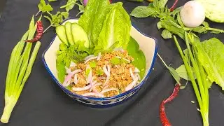 Chicken Larb Gai Chicken Larb Gai is a vibrant Southeast Asian salad made from ground chicken, Chef 