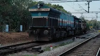 Pune WDG4 shunting in Surathkal railway station