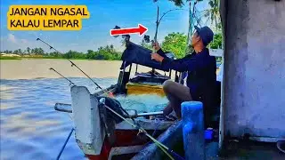 Mancing ikan di sungai | ikan lundu di sungai ini super babon