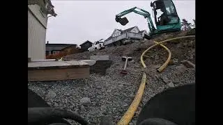 Bygging av granitt trapp / Construction of granite stairs