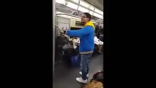 Young Man Preaching The Gospel at New York Subway