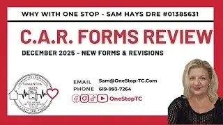December 2025 CAR New Forms Overview - Including Realtor Acknowledgement & Disclosures