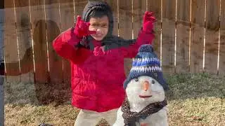 Snowman in the backyard!!