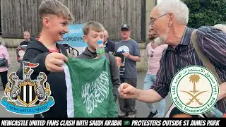 Newcastle United fans CONFRONTED PROTEST AGAINST OUR SAUDI ARABIA OWNERSHIP !!!!