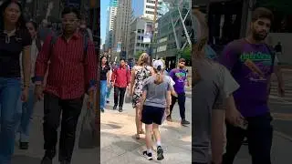 Walk on Bay Street in Toronto 🇨🇦 #shorts