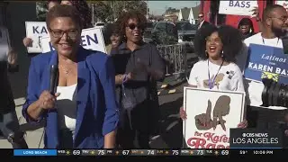Rep. Karen Bass celebrates projected win of LA Mayor's race