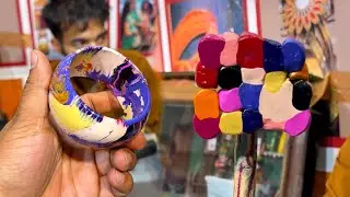 Multi Colours Lakh Bangles Making 
