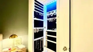 Best Over-The-Door Jewelry Organizer with Mirror + Lights!