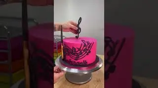Pink Music Cake with Acoustic Guitar #shorts
