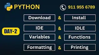 Python | Installation | IDLE | Variables in Python | By Srinivas | Ameerpet Technologies