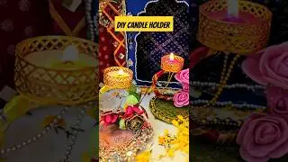 Candle Holder DIY Using Waste Material #diwali  #diy  #festive  #decoration #shortvideo