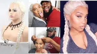 Blonde Braided Double Tails | cosswigs.com