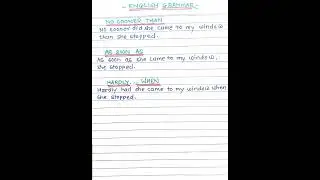 As soon as #hardly when #no sooner than #english #grammar