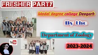 Fresher party in Model degree college by the department of Zoology 2023-24 #tirkeygirl