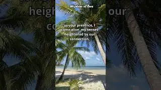 In your presence, I come alive, my senses heightened by our connection.   #love