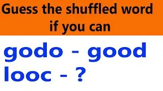 looc - Find the shuffled word/Guess the shuffled word