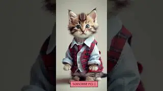 Cute kittens in clothes! #shorts #cat #AI #art #cool #design #ideas #cats #cute #clothes #funny