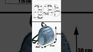 Рюкзак своими руками из старой джинсовой юбки Miarti👜✂️