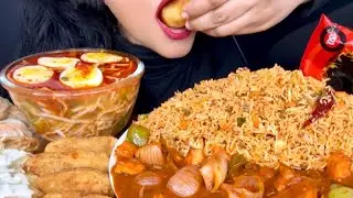 ASMR Soupy Noodles, Fried Rice, Chilli Paneer, Kurkure and Malai Momo Eating, 2x Speed @SpiceASMR 