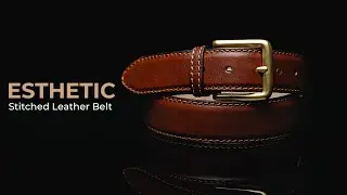 Esthetic Stitched Leather Belt &mdash; Premium Belt For Men [ Overview by Von Baer ]