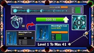 Moonlight Cue From Level 1 To level Max 41 😍 Free Cue And Avatar 8 ball pool