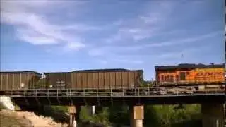BNSF 6148 leads a SB coal train with a CSX DPU on the Ft. Scott Sub Merriam KS