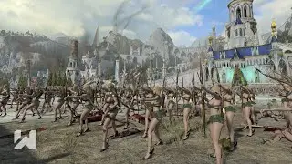 The High Elf Female Soldiers Defend Against the Dark Elf Invasion｜Cinematic Sexy Battle