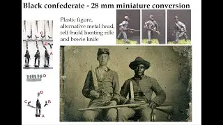 ACW Black confederate - 28 mm miniature conversion -