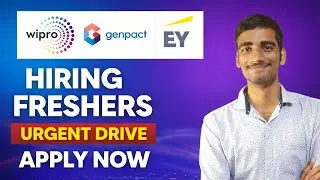 Wipro | Genpact | EY Hiring Freshers 🔥 Urgent Drive | Apply Now | Latest Update