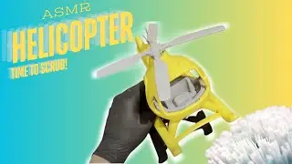 ASMR Little Yellow Helicopter Cleaning, No Music, Relaxing Toy Cleaning