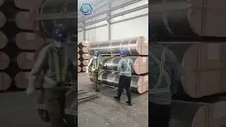 Graphite electrodes are loaded and shipped#graphiteelectrode #graphinecoating