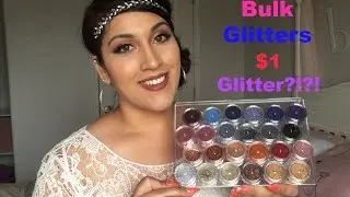 Glitter Haul & Swatches Ft. Bulk Glitters aka Super Glitters | $1 Glitters?!?!