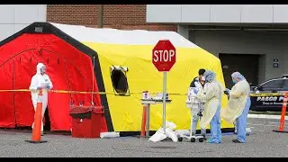 Coronavirus pre-screening tent set up at Lourdes Medical Center in Pasco